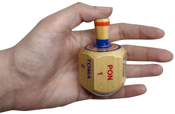 More Fiesta More Fiesta Pack of 2 Pirinola Toma Todo Game Hand Painted Wood Spinning Tops Traditional Mexican Game for Cinco De Mayo Party - View 2 of 4