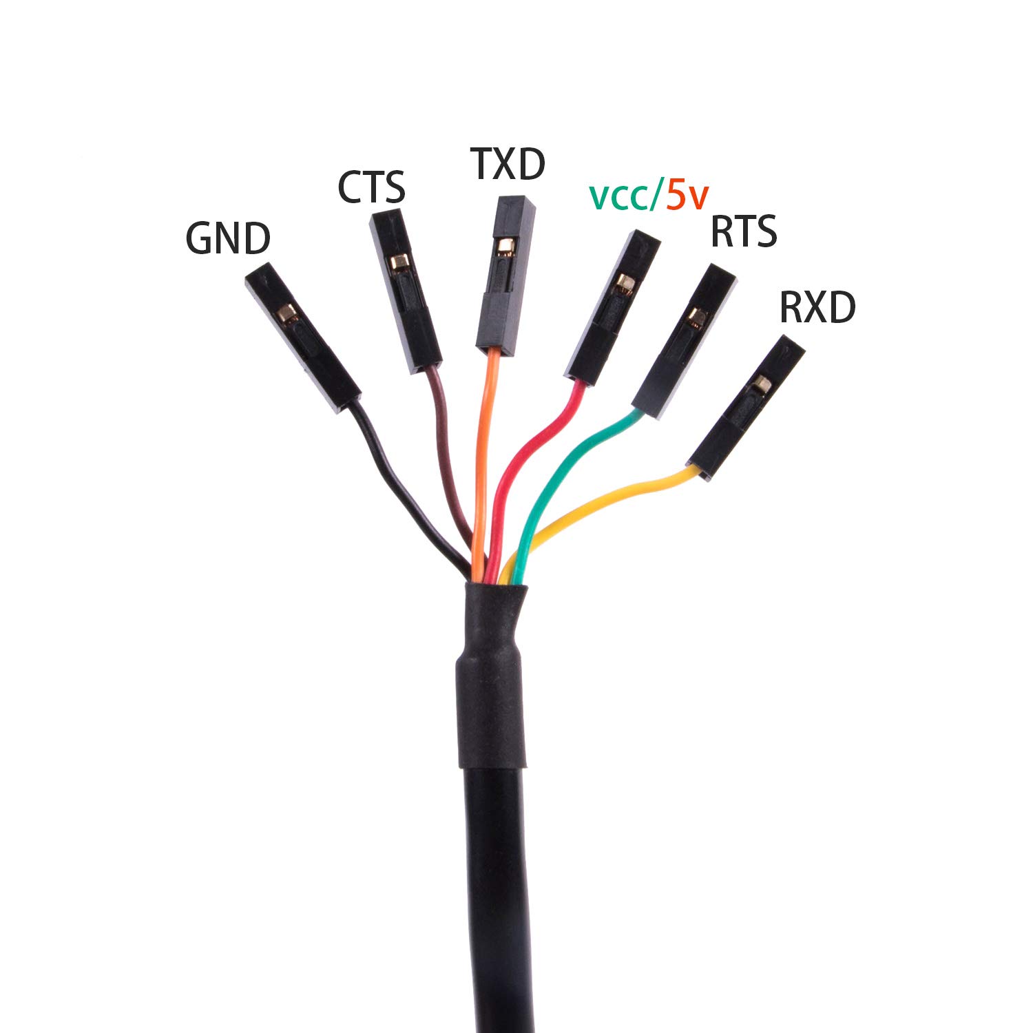 Suamdoen USB to TTL UART Serial Adapter Converter Cable 6 Pin 0.1 inch Pitch Female Socket with FT232RL Chip for RPI Debugging - View 3 of 6