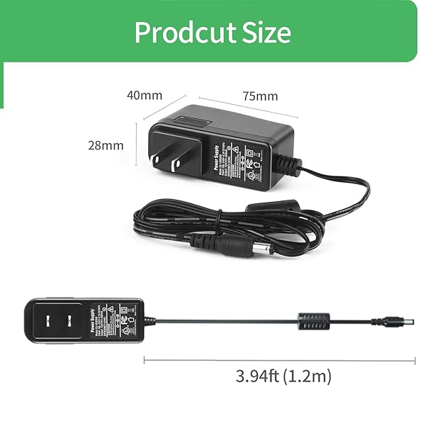 Security-01 Security-01 2-Pack 12V Power Supply Adapter for CCTV, Speakers, Routers & More - UL Listed, 100-240V to DC 0.5A - View 5 of 10