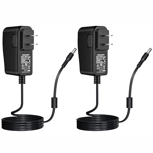 Security-01 Security-01 2-Pack 12V Power Supply Adapter for CCTV, Speakers, Routers & More - UL Listed, 100-240V to DC 0.5A - View 2 of 10