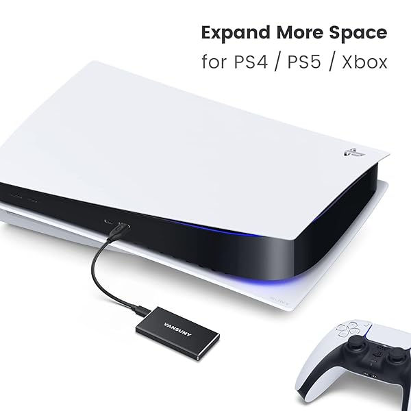 Vansuny Vansuny 500GB Portable External SSD High-Speed USB 3.1 Gen2 Metal Mini Drive for PC Laptop Phones and More - View 9 of 9