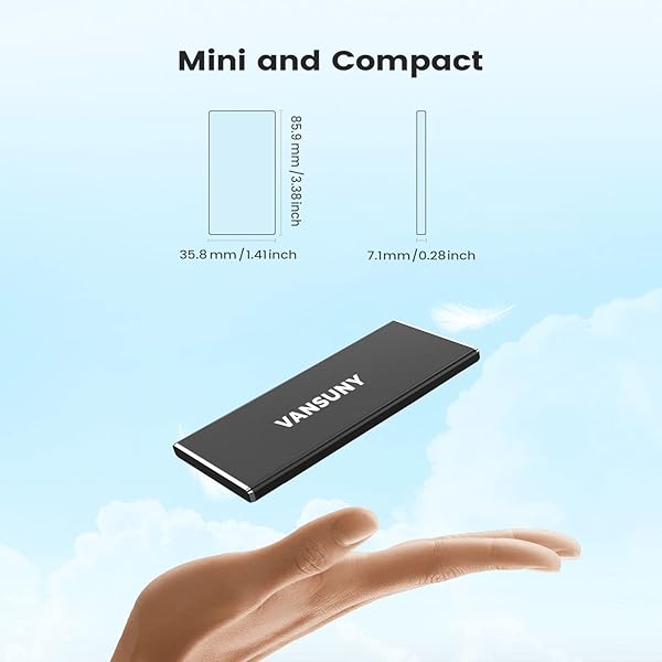 Vansuny Vansuny 1TB Portable SSD: High-Speed USB 3.1 Gen2, Metal Design for PC, Laptop & Phones - View 4 of 8