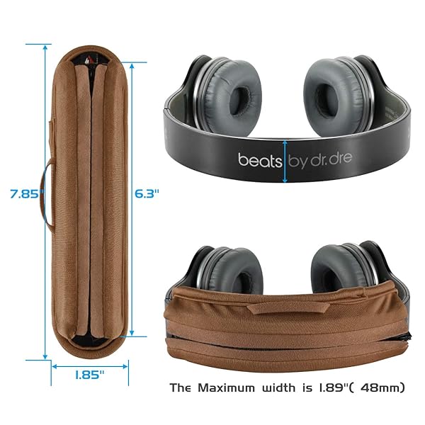 TXEsign TXEsign Universal Replacement Headband Cushion Pad Cover for ATH M50X QC 35i 35ii QC25 Solo 2 Solo 3 Studio 2 3 Headphones Brown - View 4 of 7