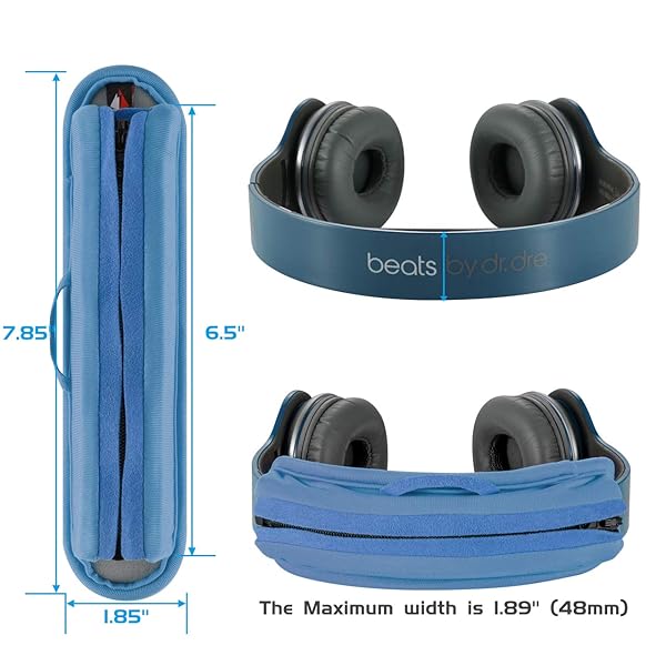 TXEsign TXEsign Universal Replacement Headband Cushion Pad Cover for ATH M50X QC 35i 35ii QC25 Solo 2 Solo 3 Studio 2 3 Headphones Blue - View 4 of 7