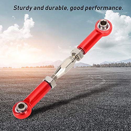 Tbest 6Pcs Adjustable RC Pull Rods - Aluminum Turnbuckle Links for Hobby Cars (Red) | Front/Rear Upper Link Set - View 9 of 11