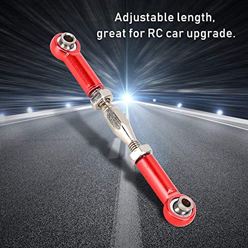 Tbest 6Pcs Adjustable RC Pull Rods - Aluminum Turnbuckle Links for Hobby Cars (Red) | Front/Rear Upper Link Set - View 10 of 11