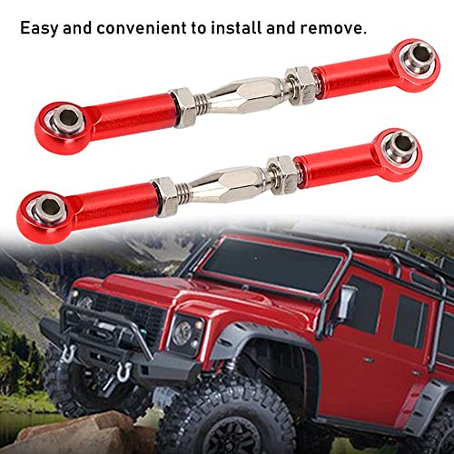 Tbest 6Pcs Adjustable RC Pull Rods - Aluminum Turnbuckle Links for Hobby Cars (Red) | Front/Rear Upper Link Set - View 11 of 11
