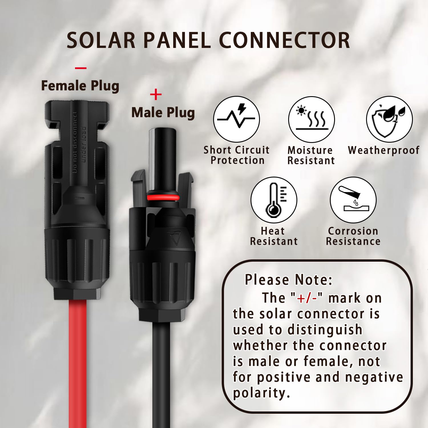 COMeap COMeap Solar Panel Adapter for Jackery DC Power Cable with Multiple Connectors Compatible with MC4 Solar Charger 5ft Extension - View 2 of 7