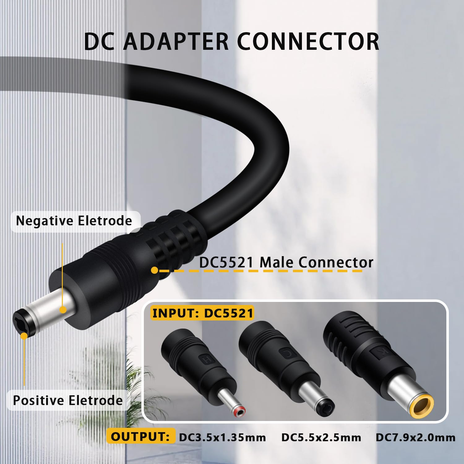 COMeap COMeap Solar Panel Adapter for Jackery DC Power Cable with Multiple Connectors Compatible with MC4 Solar Charger 5ft Extension - View 3 of 7