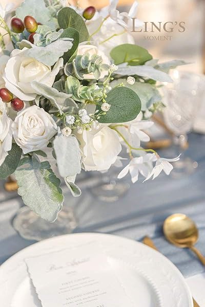 Ling's moment Ling's Moment 98pcs Artificial Greenery Stems Box Set for DIY Bridal Bouquets Wedding Floral Arrangements Sage Green and White - View 2 of 5