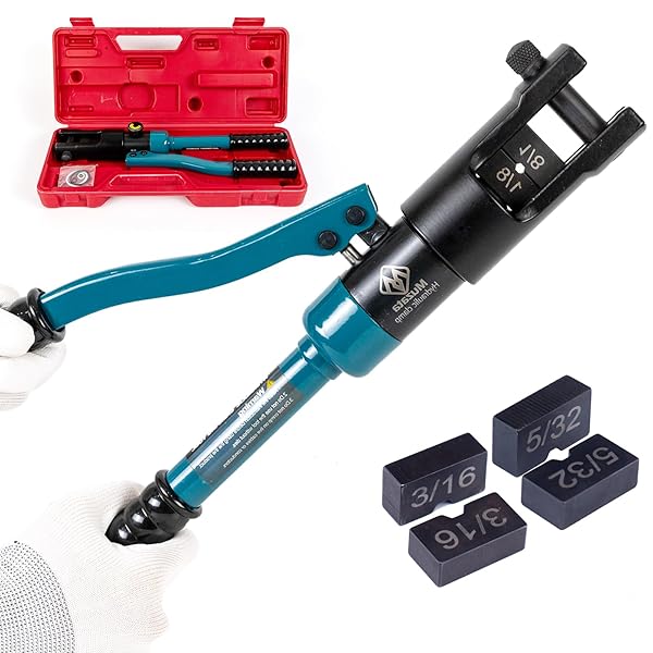 Muzata Muzata Upgraded Custom Cable Railing Crimping Tool Hydraulic Crimper for Stainless Steel Cable Railing Kit Wire Rope Swaging CT01