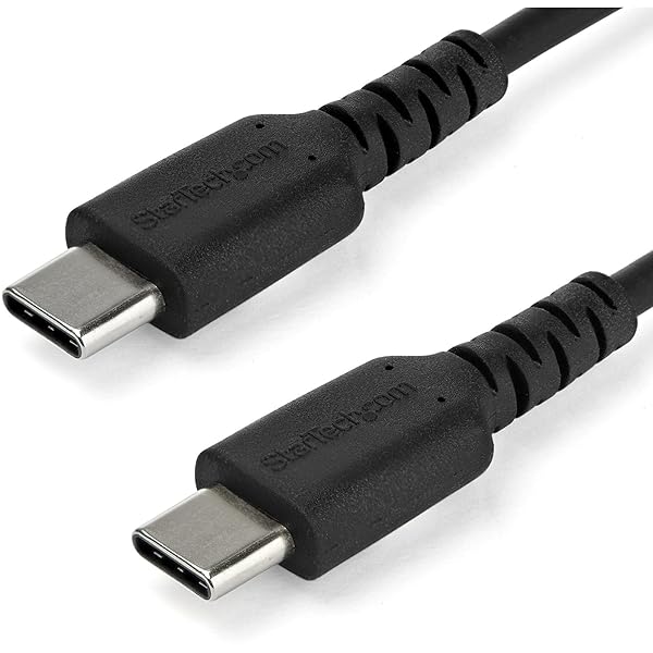StarTech.com StarTech 2m USB C Cable Durable USB 2.0 Type C Cord for Data and Charging Male to Male Black RUSB2CC2MB - View 2 of 6