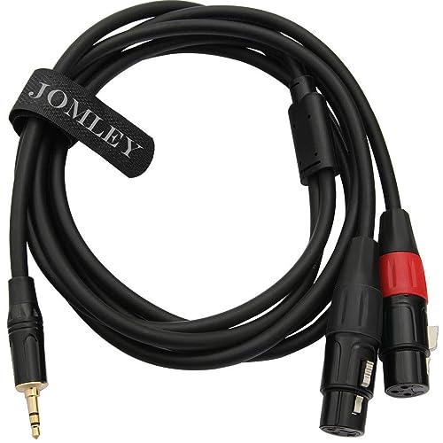 JOMLEY JOMLEY Dual XLR Female to 3.5mm Y-Splitter Cable 2 Meter Unbalanced Audio Mic Breakout Patch Cord for Stereo Aux Interconnect - View 7 of 7