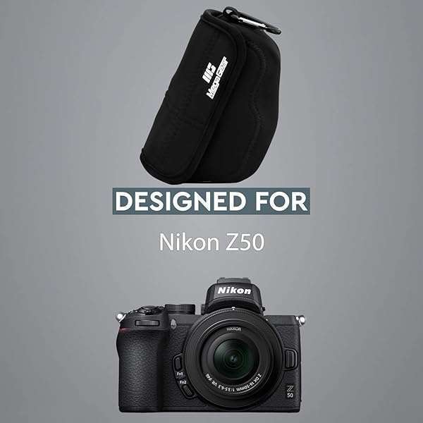 MegaGear MegaGear MG1817 Ultra Light Neoprene Camera Case for Nikon Z50 - Black PU Leather Protection - View 7 of 10