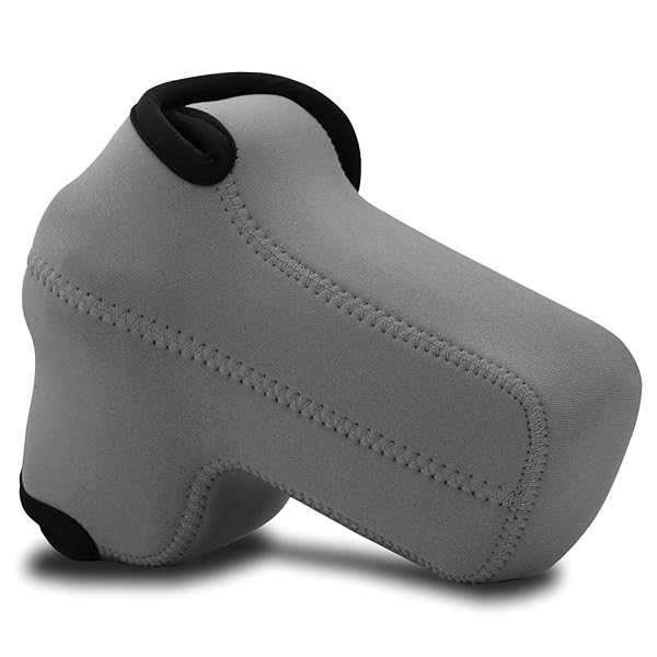 MegaGear MegaGear MG1824 Ultra Light Neoprene Camera Case for Nikon Z50 - Gray PU Leather, Perfect Fit & Protection - View 4 of 10