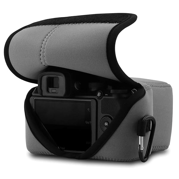MegaGear MegaGear MG1824 Ultra Light Neoprene Camera Case for Nikon Z50 - Gray PU Leather, Perfect Fit & Protection - View 8 of 10