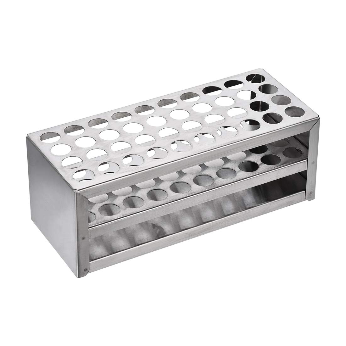 uxcell 304 Stainless Steel Test Tube Holder Lab Stand Rack 40 Hole 3 Layer for 14 to 16mm Tubes