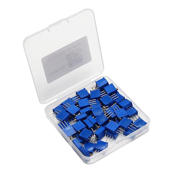 Fielect Fielect 50Pcs 100K Ohm Multiturn Trimmer Potentiometer High Precision Variable Resistor 3296W 3296W-1-104