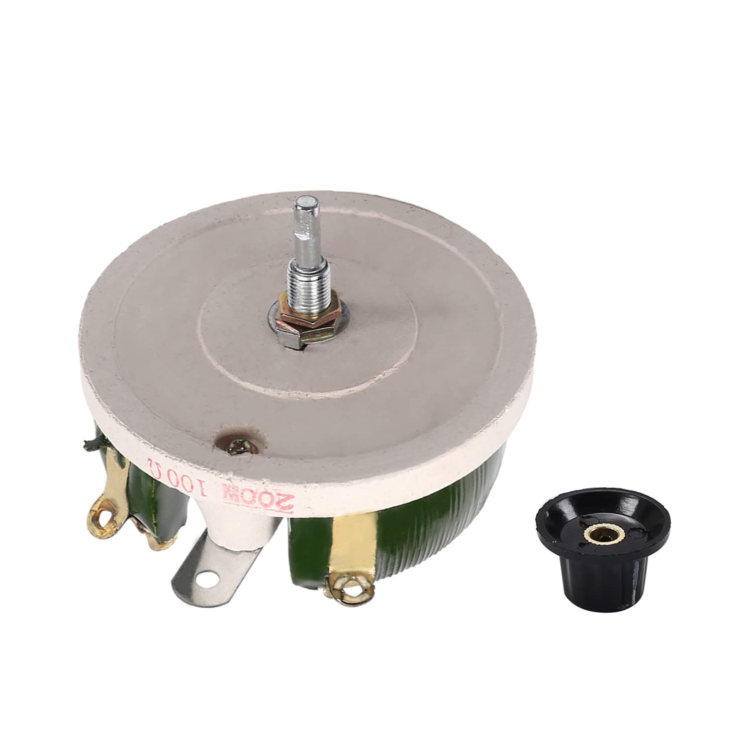 Fielect 200W 100R Ohm Ceramic Wire Wound Potentiometer Linear Rotary Resistor Rheostat for Industrial Machinery RPM Control