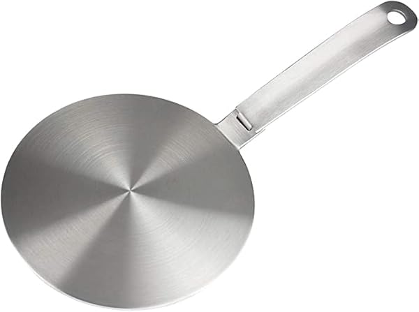 CozyKit "2020 Stainless Steel Heat Diffuser for Induction Cookware - 5.5" Adapter Plate with Removable Handle"