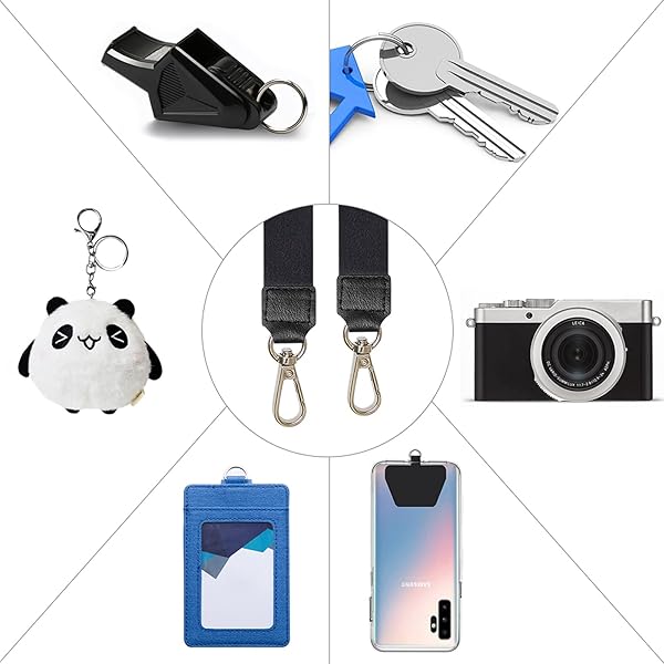 SHANSHUI SHANSHUI Universal Phone Lanyard Neck Strap Wrist Tether Key Chain Holder for All Smartphones Black - View 5 of 7