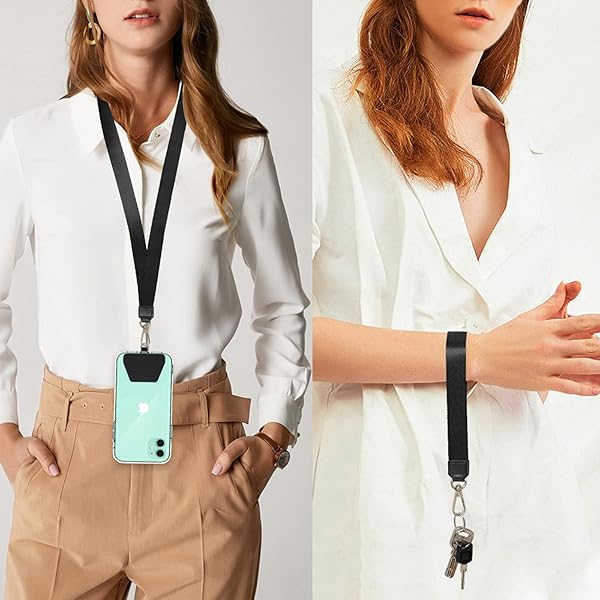 SHANSHUI SHANSHUI Universal Phone Lanyard Neck Strap Wrist Tether Key Chain Holder for All Smartphones Black - View 7 of 7