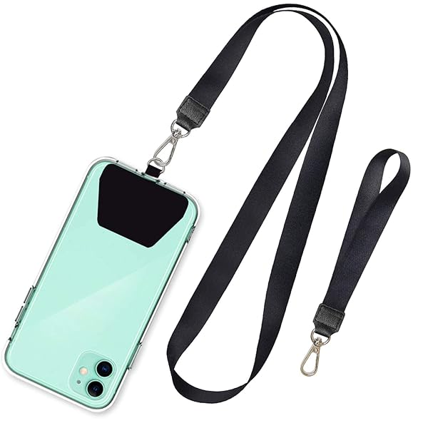 SHANSHUI SHANSHUI Universal Phone Lanyard Neck Strap Wrist Tether Key Chain Holder for All Smartphones Black
