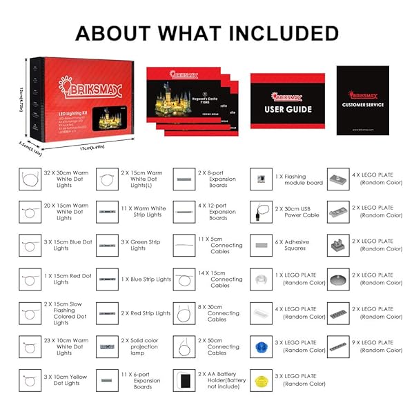 BRIKSMAX BRIKSMAX LED Lighting Kit for Harry Potter Hogwarts Castle Compatible with Lego 71043 Building Blocks Model Not Included - View 7 of 7