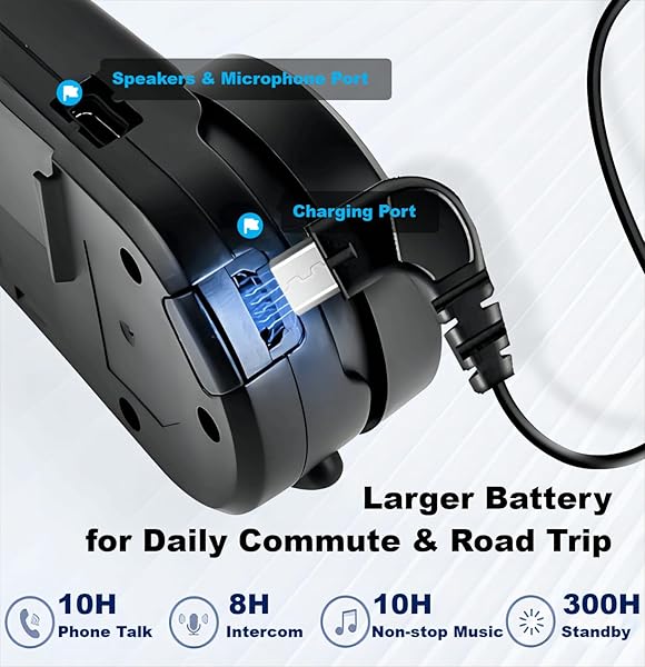 Fodsports FODSPORTS FX6 Motorcycle Bluetooth Headset: 1000m Intercom for 6 Riders, Waterproof & Universal Helmet Communication - View 7 of 11