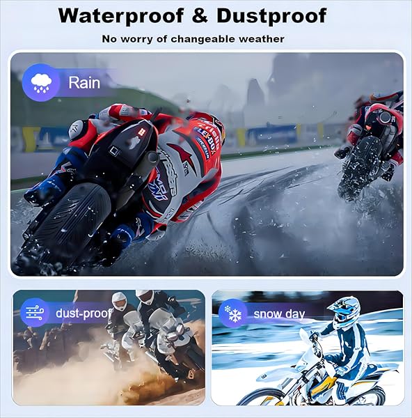 Fodsports FODSPORTS FX6 Motorcycle Bluetooth Headset: 1000m Intercom for 6 Riders, Waterproof & Universal Helmet Communication - View 9 of 11