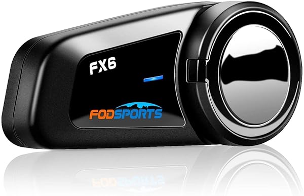 Fodsports FODSPORTS FX6 Motorcycle Bluetooth Headset: 1000m Intercom for 6 Riders, Waterproof & Universal Helmet Communication