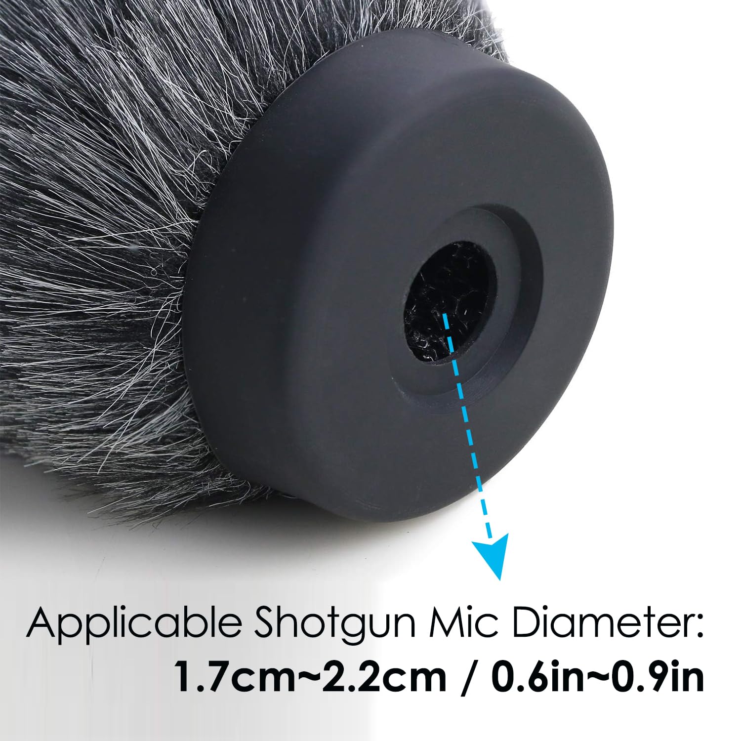 YOUSHARES YOUSHARES Deadcat Wind Muff for Rode NTG4 MKE 600 Audio-Technica AT875R Shotgun Microphones Windscreen Up to 4.7 Inches Long - View 3 of 6