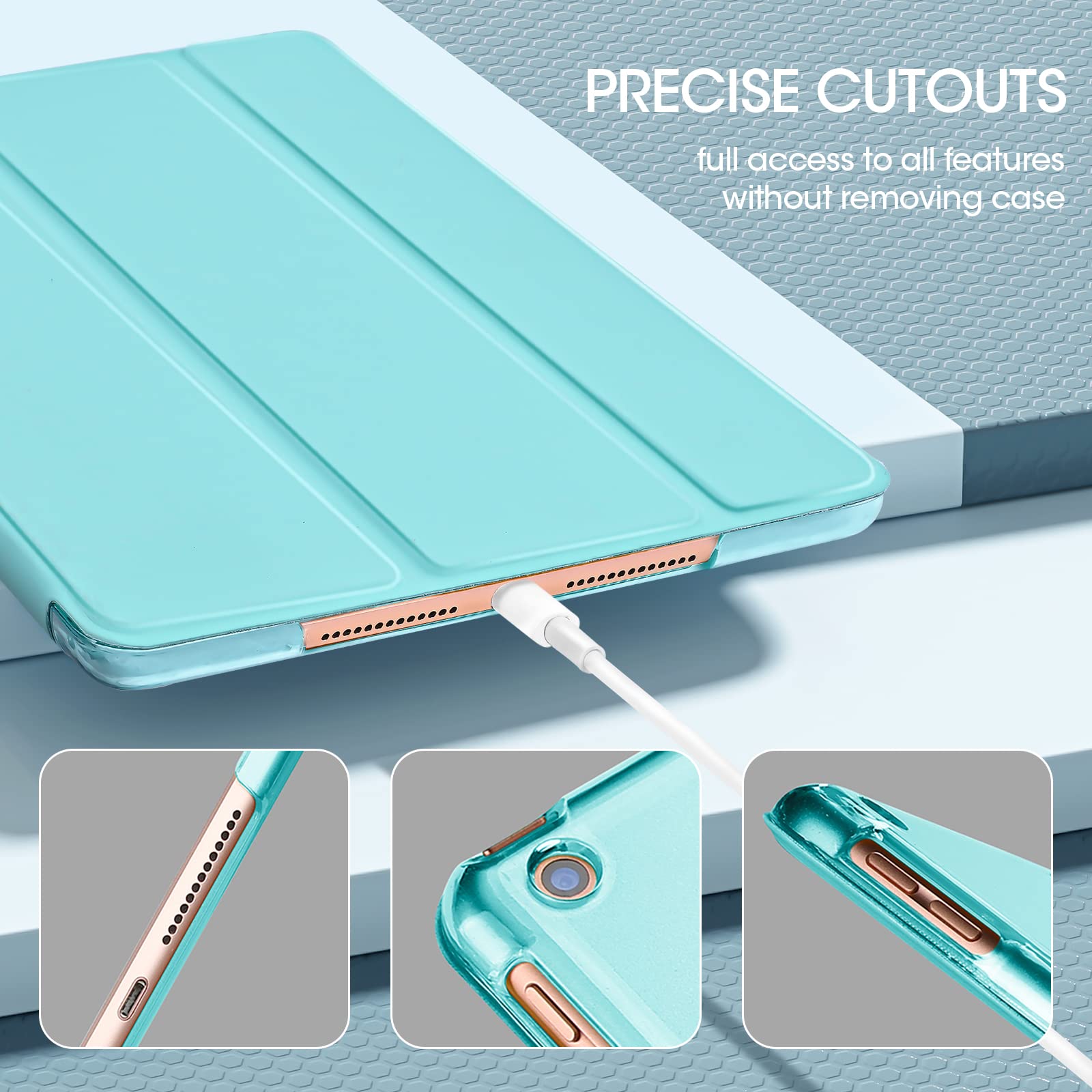 ProCase ProCase Aqua iPad Case for 9th 8th 7th Generation 10.2 Inch 2021 2020 2019 iPad Cover Durable Protection and Stylish Design - View 6 of 7