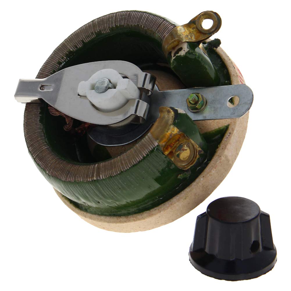 Fielect Fielect 100W 500R Ohm Ceramic Wire Wound Potentiometer Linear Rotary Resistor Rheostat with Knob for Industrial Machinery RPM Control - View 2 of 6