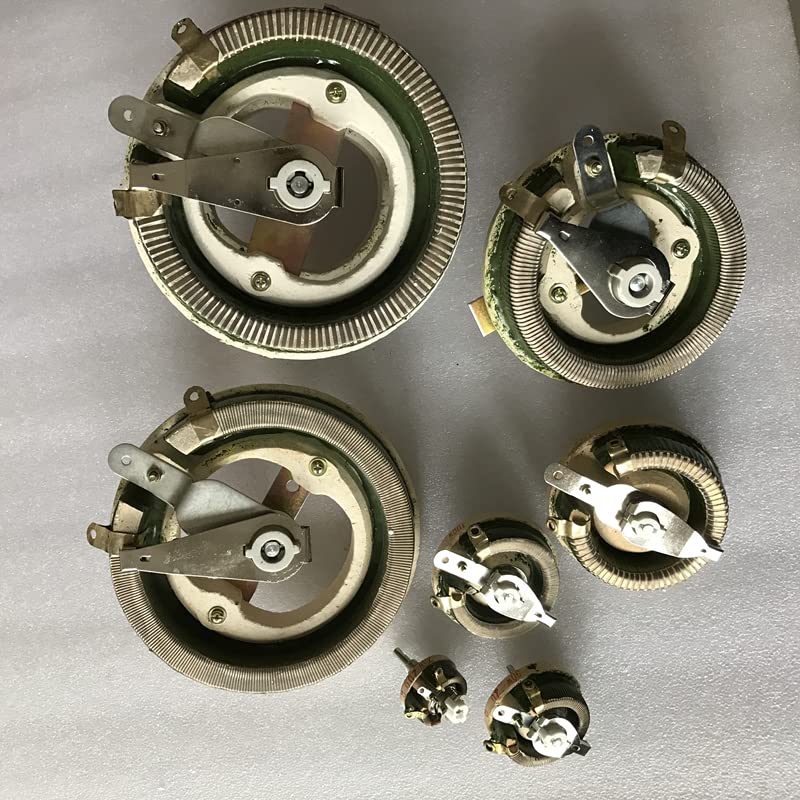 Fielect Fielect 100W 500R Ohm Ceramic Wire Wound Potentiometer Linear Rotary Resistor Rheostat with Knob for Industrial Machinery RPM Control - View 6 of 6