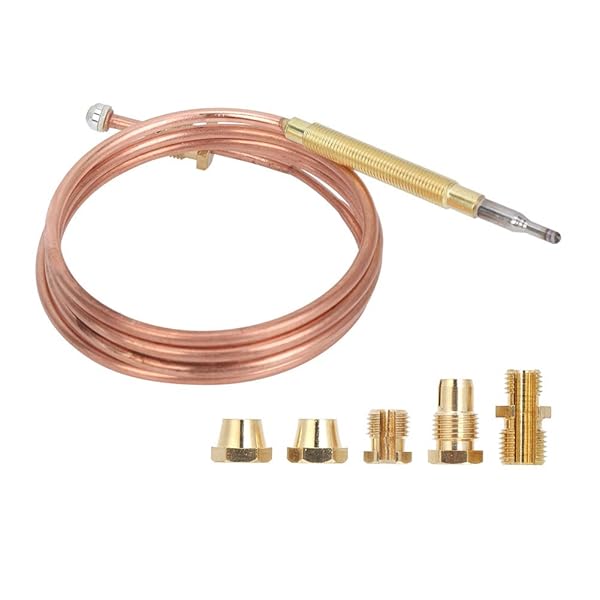Oumij Universal Gas Thermocouple Replacement Kit for Stoves & Fireplaces - Easy Install Adaptors