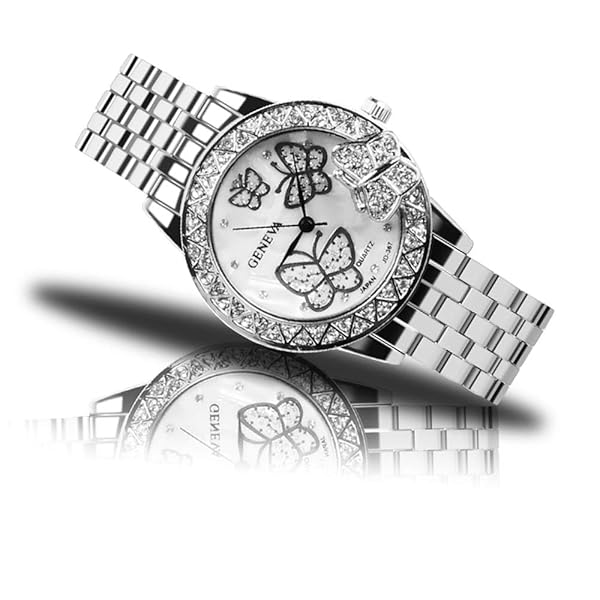 Weicam Weicam Women 3 Pc Simple Crystal Butterfly Watch Analog Quartz Wrist Watches Jewelry Set - View 4 of 9