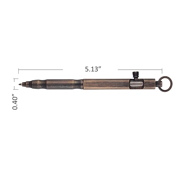 SMOOTHERPRO SMOOTHERPRO Solid Brass Bolt Action Pen for Tremors & Arthritis - Stylish Bronze EDC Pocket Tool - View 3 of 7