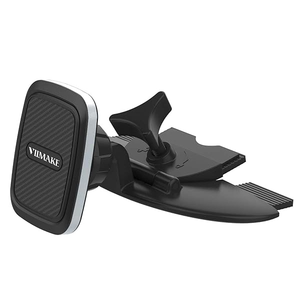 VIIMAKE VIIMAKE Magnetic Car Phone Mount for iPhone and Galaxy Models Secure CD Slot Holder with 6 Strong Magnets Black