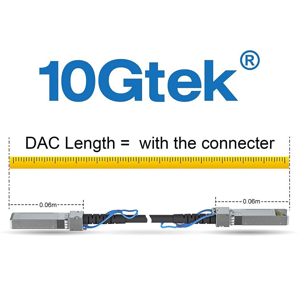10Gtek White 10G SFP+ DAC Cable 0.5 Meter Twinax for Cisco Ubiquiti D-Link Supermicro Netgear Mikrotik Fortinet - View 5 of 9