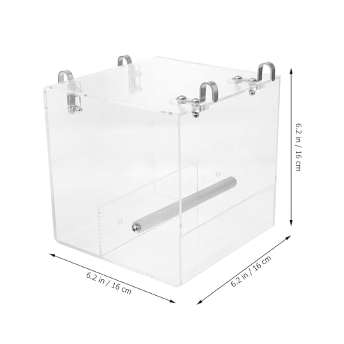 POPETPOP POPETPOP No Mess Bird Feeder for Cage with Hooks Ideal Parrot Accessories for Parakeet Canary Cockatiel Finch Feeding - View 3 of 9
