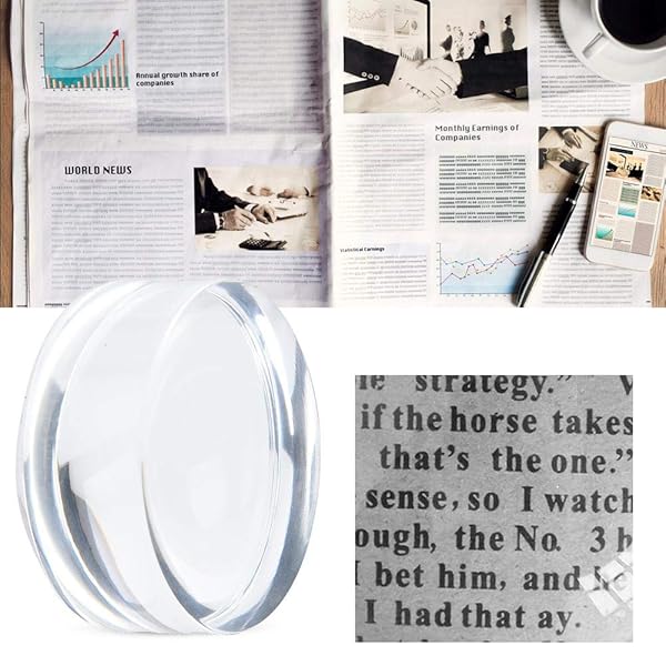 Hztyyier 8X Reading Magnifier Dome - 2 Inch Acrylic Magnifying Glass with Pouch for Enhanced Reading & Optical Clarity - View 6 of 8