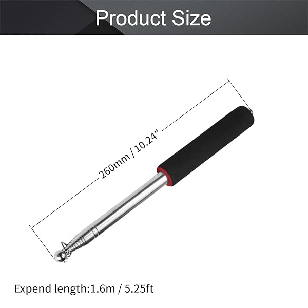 Othmro Othmro 2Pcs Hollow Telescopic Teaching Pointer Stick 55.1 Inch Handheld Presenter for Classroom and Whiteboard Red - View 2 of 9