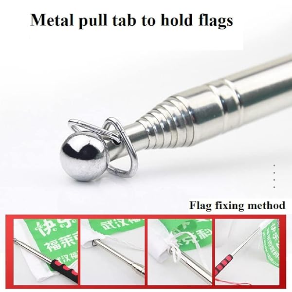 Othmro Othmro Hollow Telescopic Teachers Pointer 78.7 Inch Retractable Metal Teaching Stick for Classroom and Whiteboard Presentations - View 7 of 7