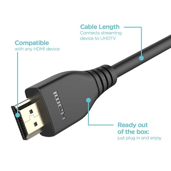 Keymox Keymox 8K HDMI Cable 3ft HDMI 2.1 48Gbps Ultra HD High Speed Supports 4K 120Hz 8K 60Hz Dynamic HDR Compatible with Apple TV Xbox PS5 and More - View 2 of 7