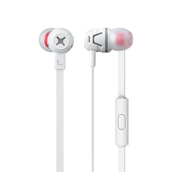Phiaton Phiaton C450S Wired Earbuds: Extreme Bass In-Ear Headphones with Microphone & Controller - White
