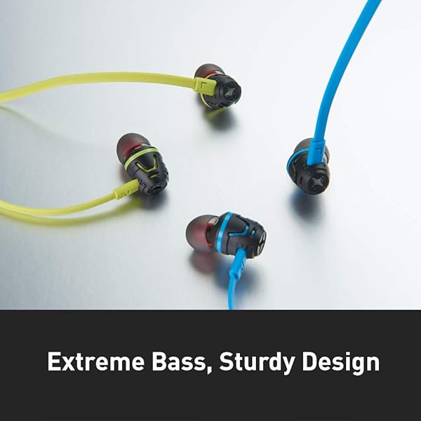 Phiaton Phiaton C450S Wired Earbuds with Microphone and Controller Extreme Bass Light Blue In Ear Stereo Headphones - View 3 of 6