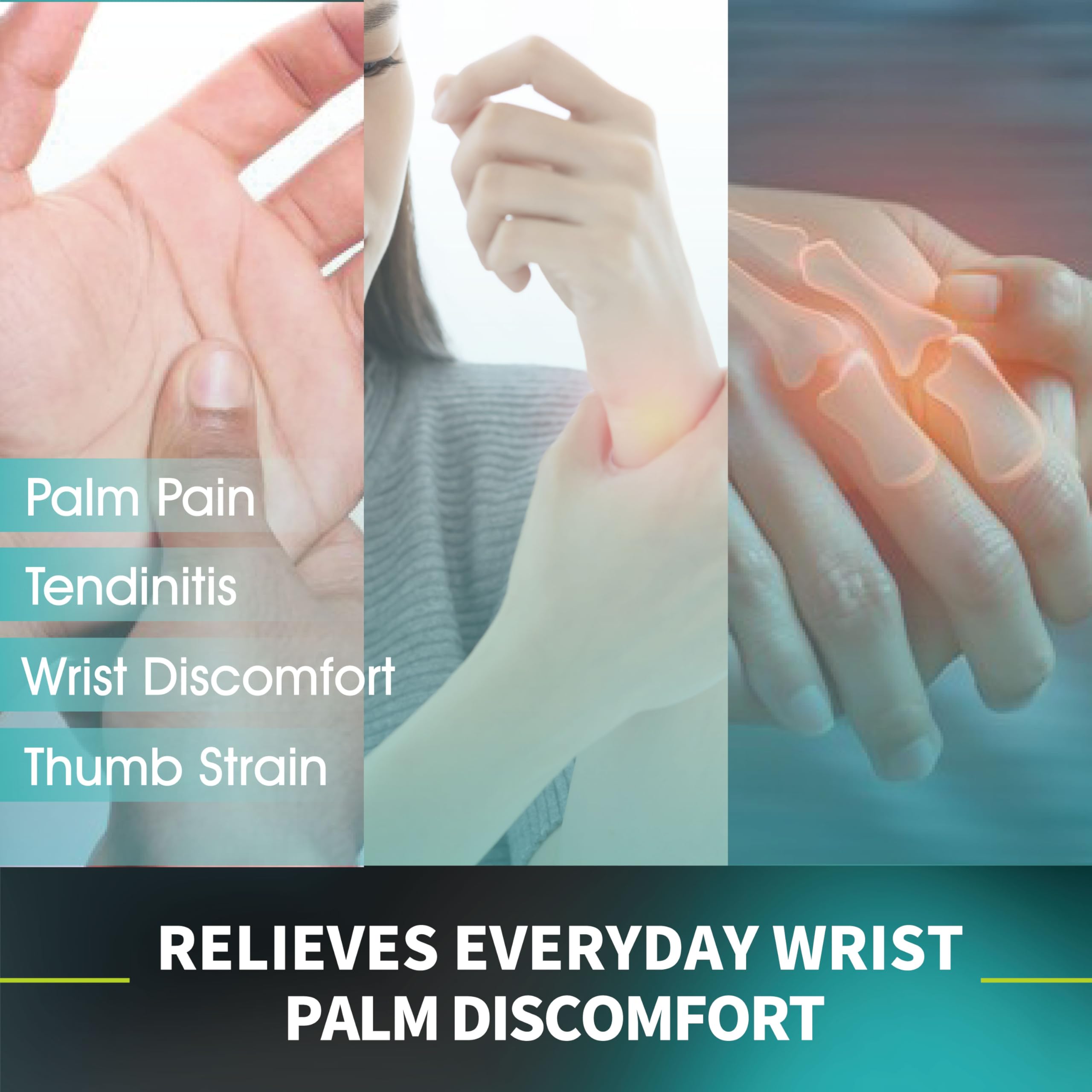 VS VITAL SALVEO Vital Salveo Fingerless Compression Arthritis Gloves for Pain Relief Carpal Tunnel Support for Men and Women Dark Grey XL - View 2 of 7