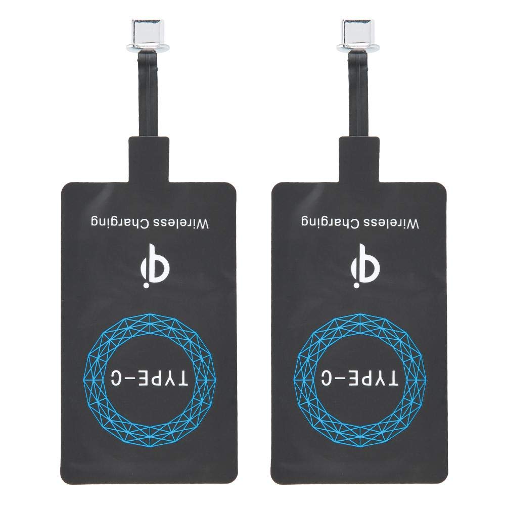 2 PCS Qi Charger Type-C Receiver for Fast Mobile Phone Charging - Universal Compatibility