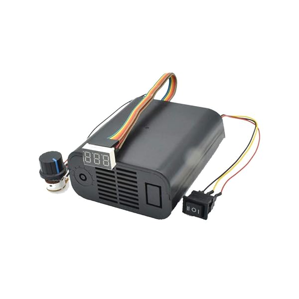Acxico Acxico 1Pcs PWM DC Motor Speed Controller 10-55V 60A with LED Display & Reversible Switch - Ideal for Brushless Fans